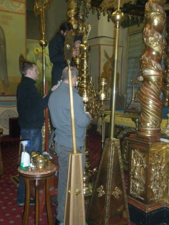 Подготовка Донского монастыря к Собору новомучеников и исповедников Российских